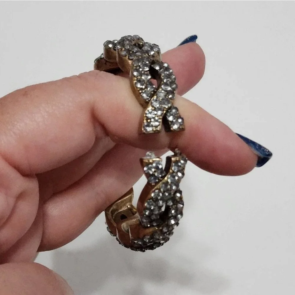 J. CREW‎ jeweled twist hinged bracelet
